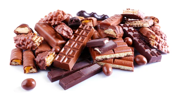 Mistura de chocolate, isolado em branco — Fotografia de Stock