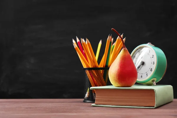 School equipment on desk — Stock Photo, Image