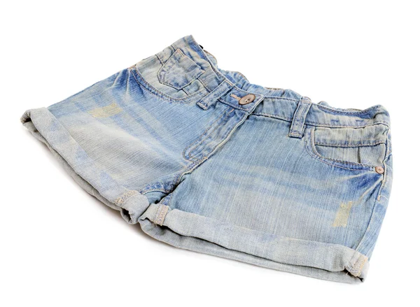 Blue jeans shorts — Stock Photo, Image