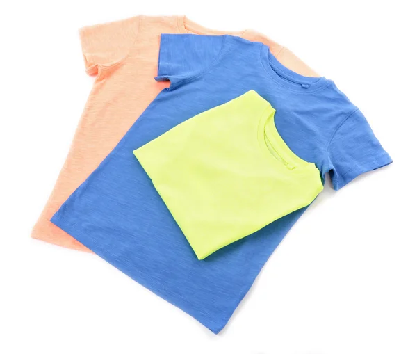 Kleurrijke katoenen T-shirt geïsoleerd — Stockfoto