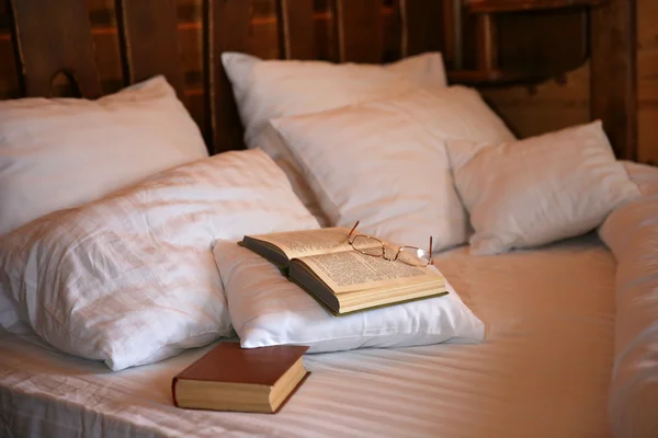 Detail of wooden bedroom — Stock Photo, Image