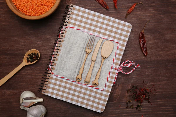 Decorated cook book — Stock Photo, Image