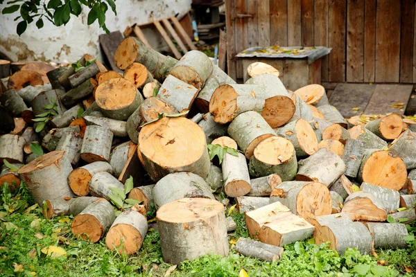 Logs de madeira de fogo — Fotografia de Stock