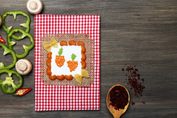 Libro de recetas e ingredientes — Foto de Stock