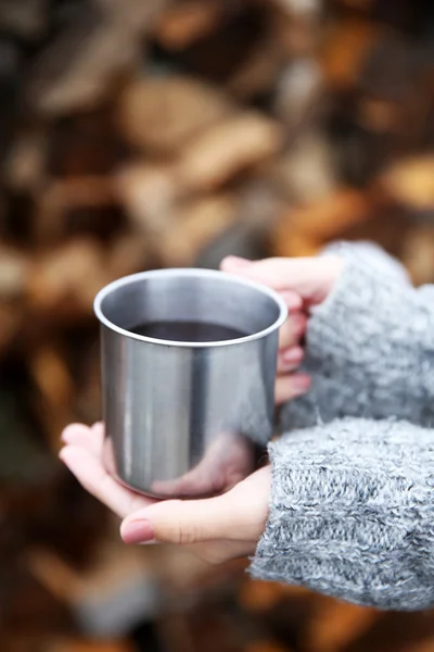 Handhållen kaffekopp — Stockfoto