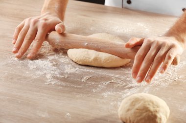 Pizza hamuru haddeleme eller