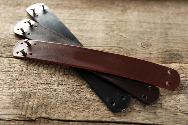 Leather bracelets close up — Stock Photo, Image