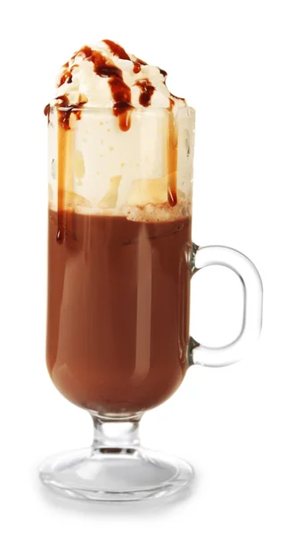 Chocolate caliente con crema batida — Foto de Stock