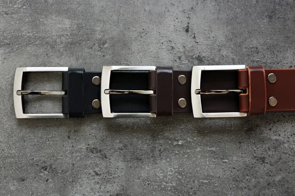 Leather belts with buckles — Stock Photo, Image