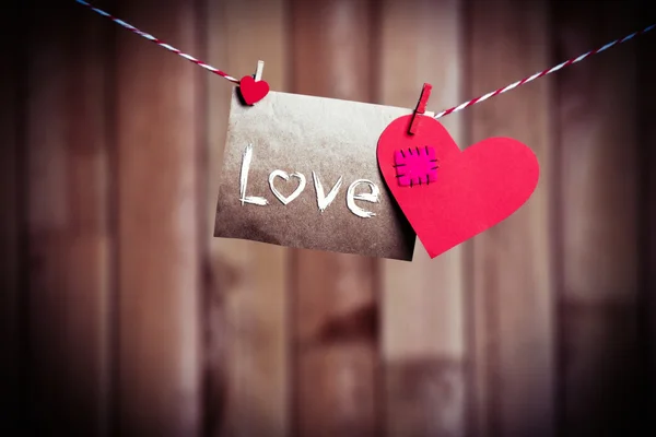 Beautiful paper hearts — Stock Photo, Image