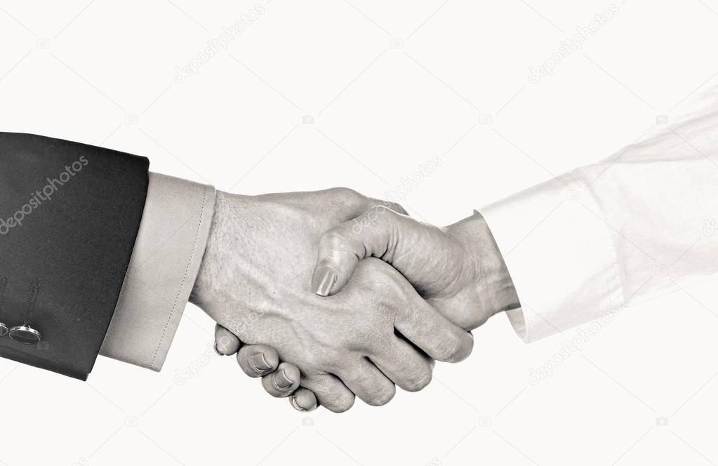 Handshake black and white Black and White Stock Photos & Images