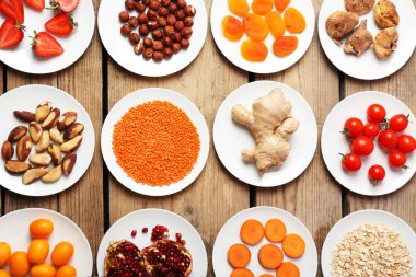 Farklı ürünler üzerinde daireler