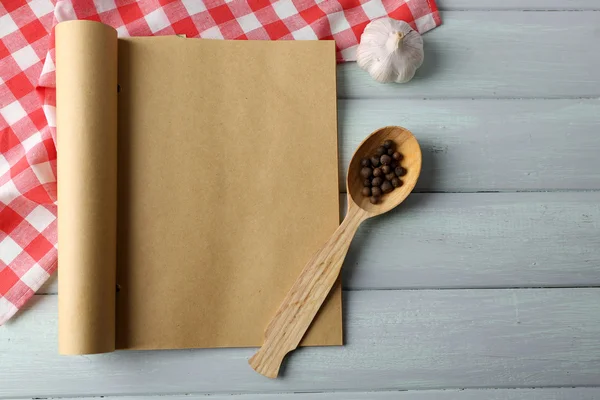 Open recipe book — Stock Photo, Image