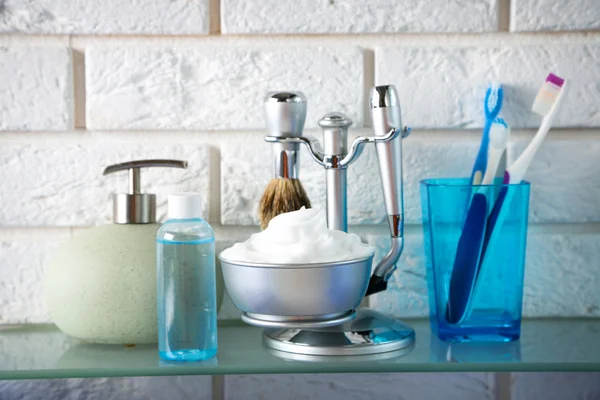 Male luxury shaving kit — Stock Photo, Image