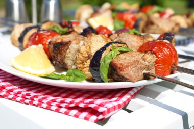 Barbekü tabak portre üzerinde