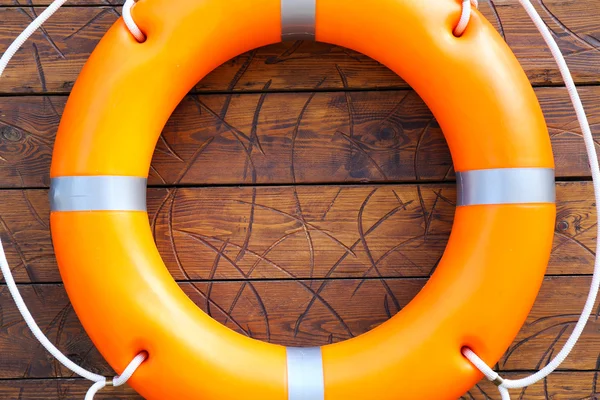 Orange life buoy — Stock Photo, Image