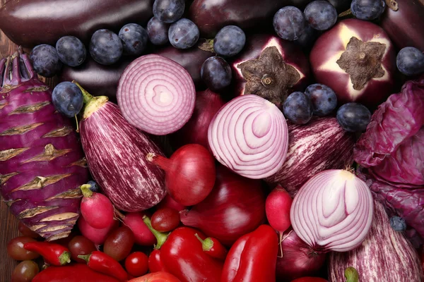 Fondo de primer plano brillante de frutas y verduras —  Fotos de Stock
