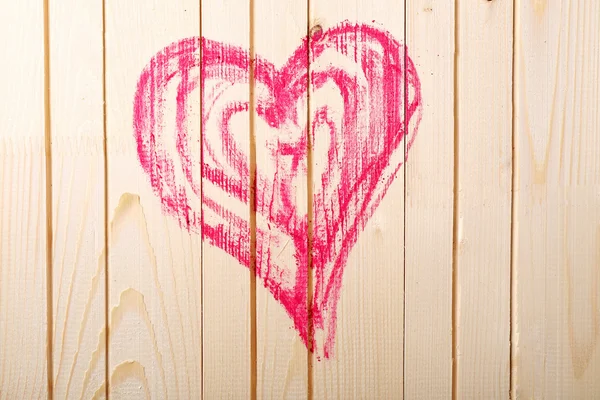 Srdce na zdi malované — Stock fotografie