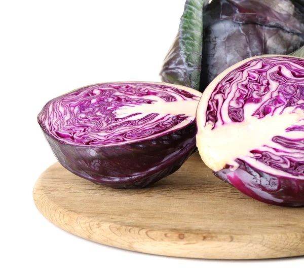 Red cabbage on cutting board — Stock Photo, Image