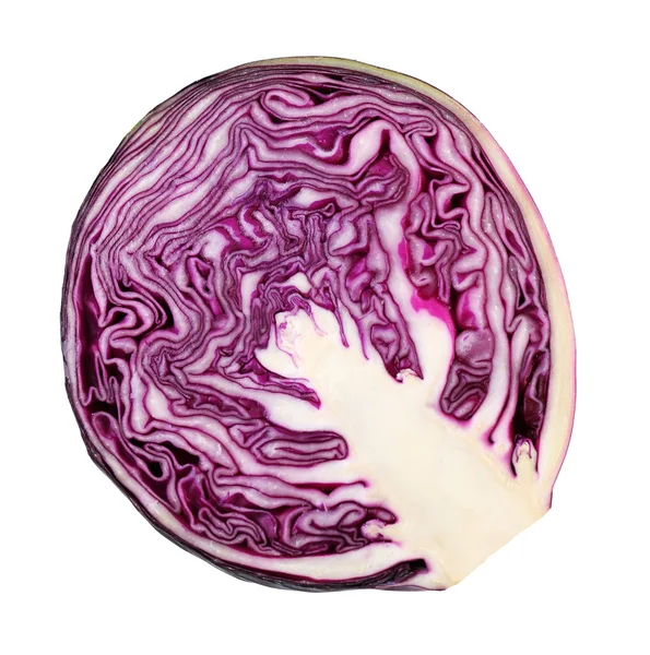 Red cabbage isolated on white — Stock Photo, Image