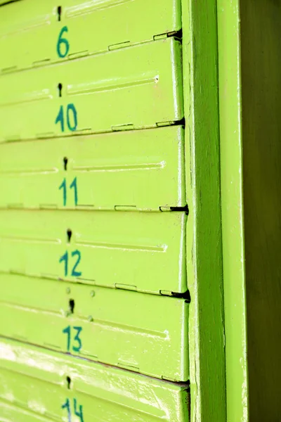 Fond boîte aux lettres verte — Photo
