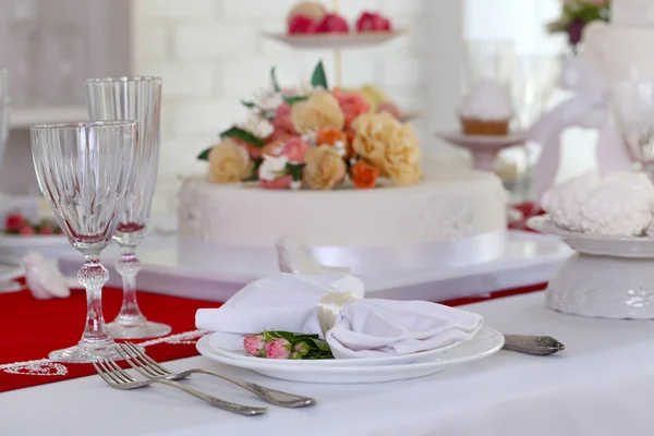 Beautiful served table for wedding — Stock Photo, Image