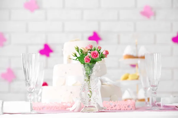 Beautiful served table for wedding — Stock Photo, Image