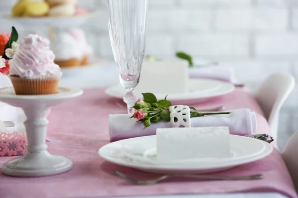 Beautiful served table for wedding — Stock Photo, Image