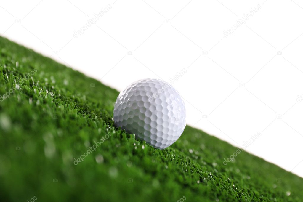 Golf ball on grass 