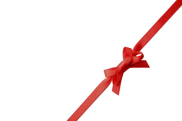 Diagonal ribbon with bow — Stock Photo, Image