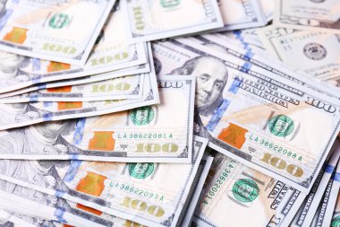 Birçok yüz dolar nakit para arka plan olarak
