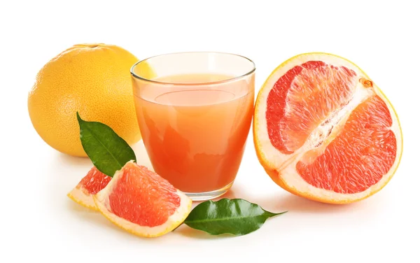 柑橘类果汁和新鲜水果 — 图库照片