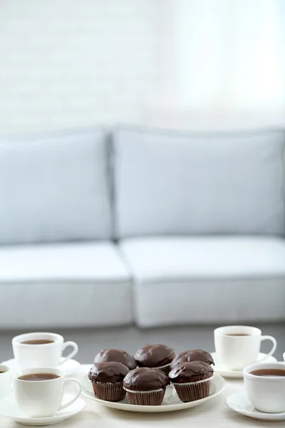 Table at home with food — Stock Photo, Image