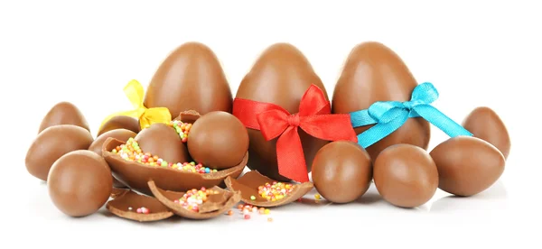 Chocolate Easter eggs — Stock Photo, Image