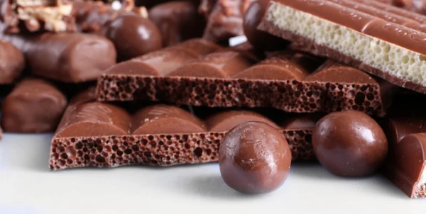 Mix čokolády na stole — Stock fotografie