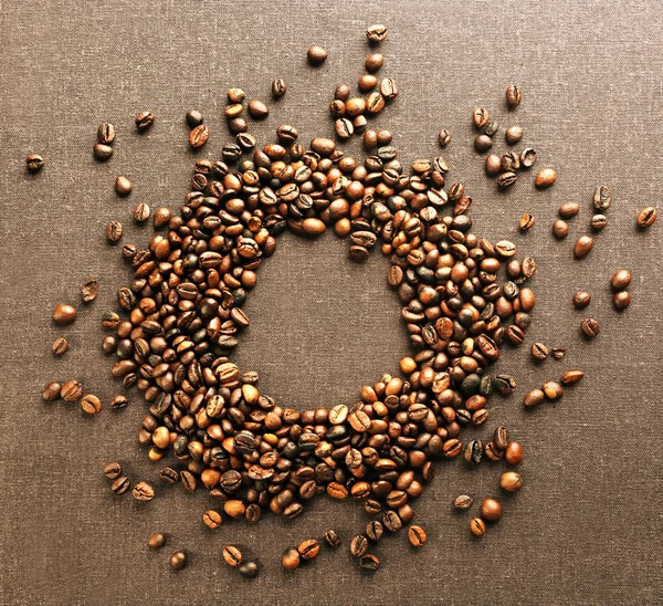 Roasted coffee grains — Stock Photo, Image