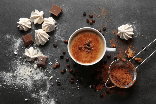 Taza de café y dulces — Foto de Stock