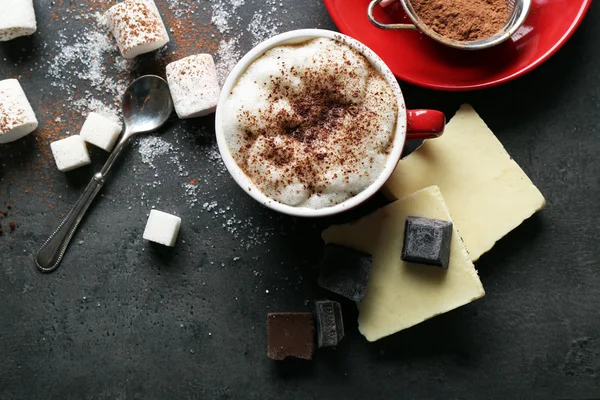 Taza de café y dulces — Foto de Stock