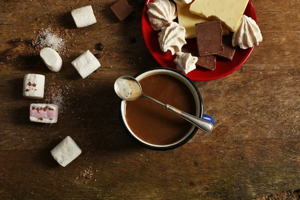 Taza de café con dulces — Foto de Stock