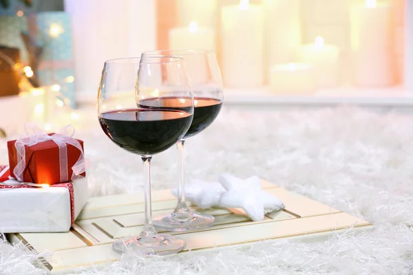 Due bicchieri di vin brulè a Natale — Foto Stock