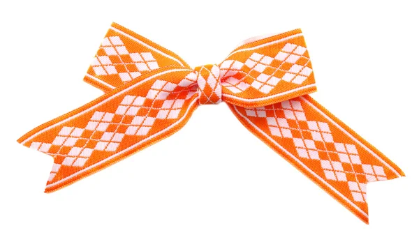 オレンジ色の飾りの弓 — ストック写真