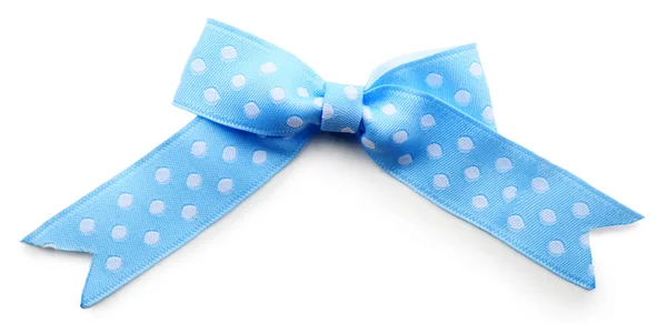 Blue dotted bow — Stock Photo, Image