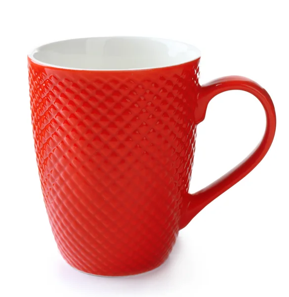 Una taza roja vacía — Foto de Stock
