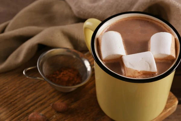 Smakelijke cacao en marshmallow — Stockfoto