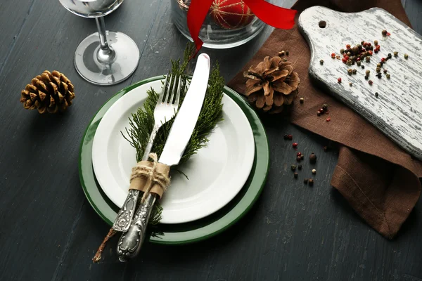 Table for Christmas dinner — Stock Photo, Image
