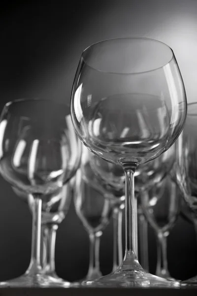 Empty wine glasses — Stock Photo, Image