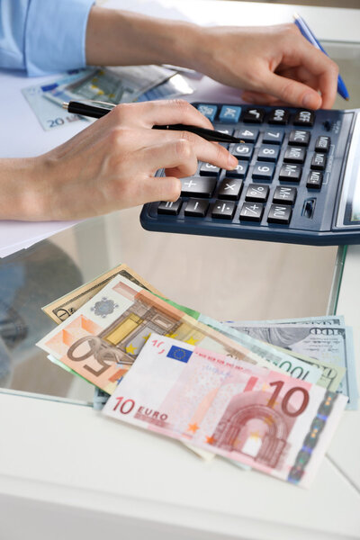 Accounting concept.Analyzing finance report