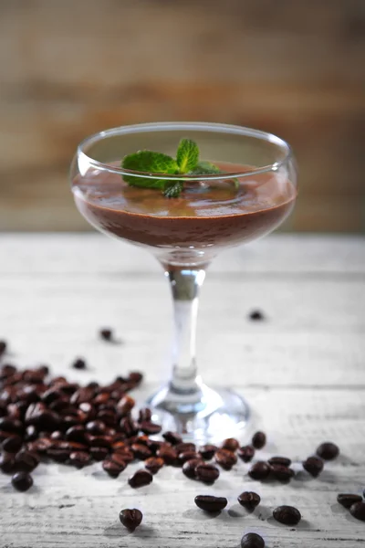 Schokoladendessert im Glas — Stockfoto