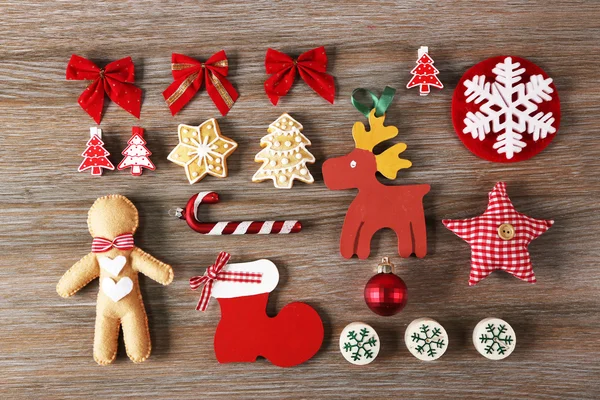 Collezione di decorazioni natalizie — Foto Stock