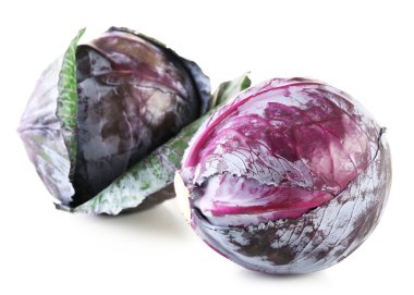 beyaz izole kırmızı lahana